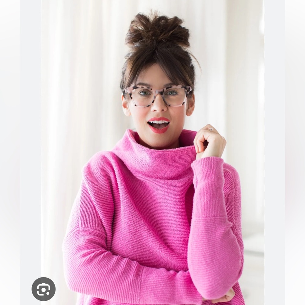 Free People Electric Pink Ottoman Sweater (As Seen On Jillian Harris) ⚡️